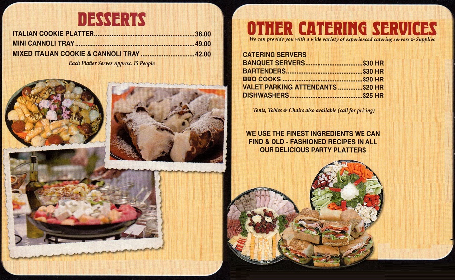 Goodfellows Pizza and Italian Specialties in Parlin Catering Menu