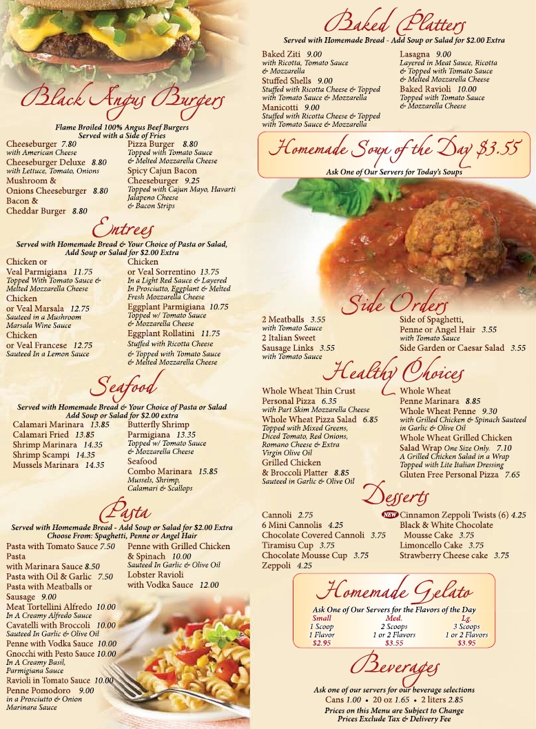 Goodfellows Pizza and Italian Specialties in Parlin Menu